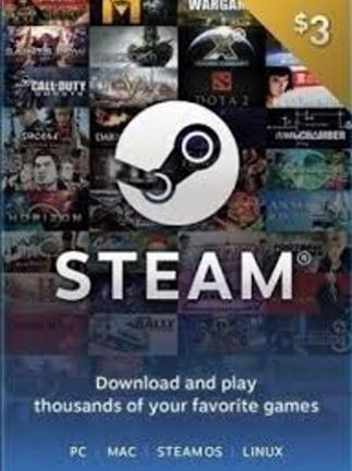 Steam Gift Card 3 USD - Steam Key - GLOBAL