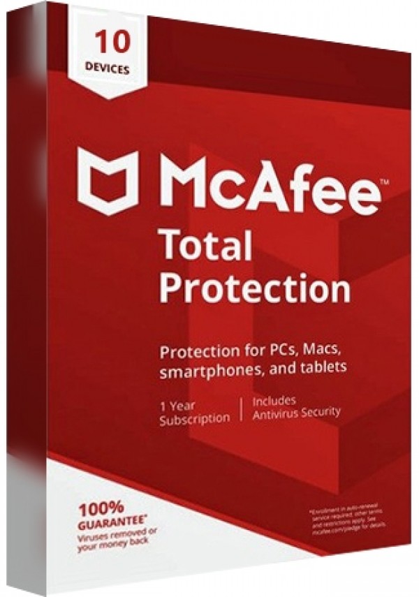 Mcafee Total Protection 1 Year 5 Devices Global